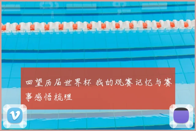 回望历届世界杯 我的观赛记忆与赛事感悟梳理